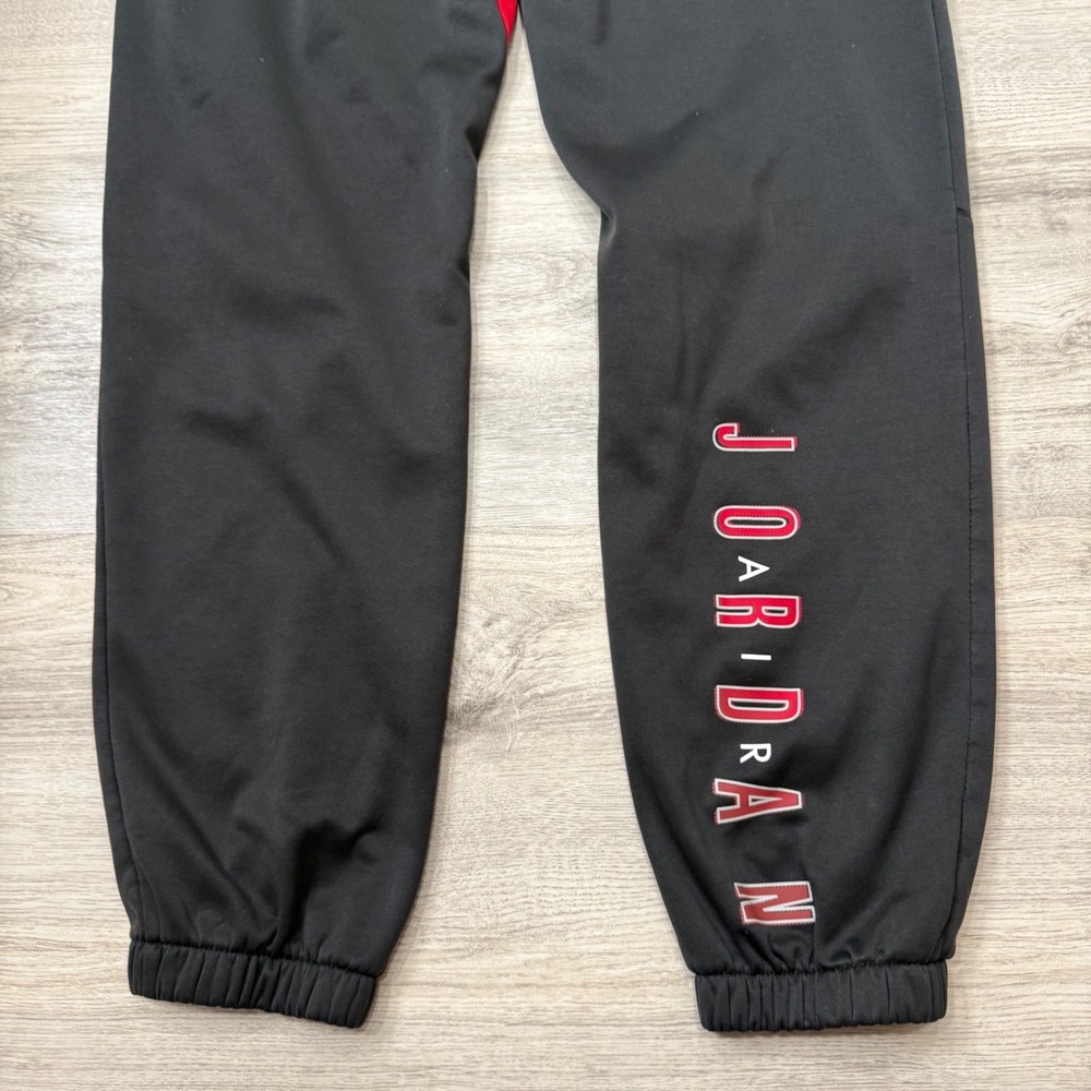Jordan Kids Red Black Colorblock Fleece Lined Joggers Sweatpants XL 13-15Y - Picture 11 of 12